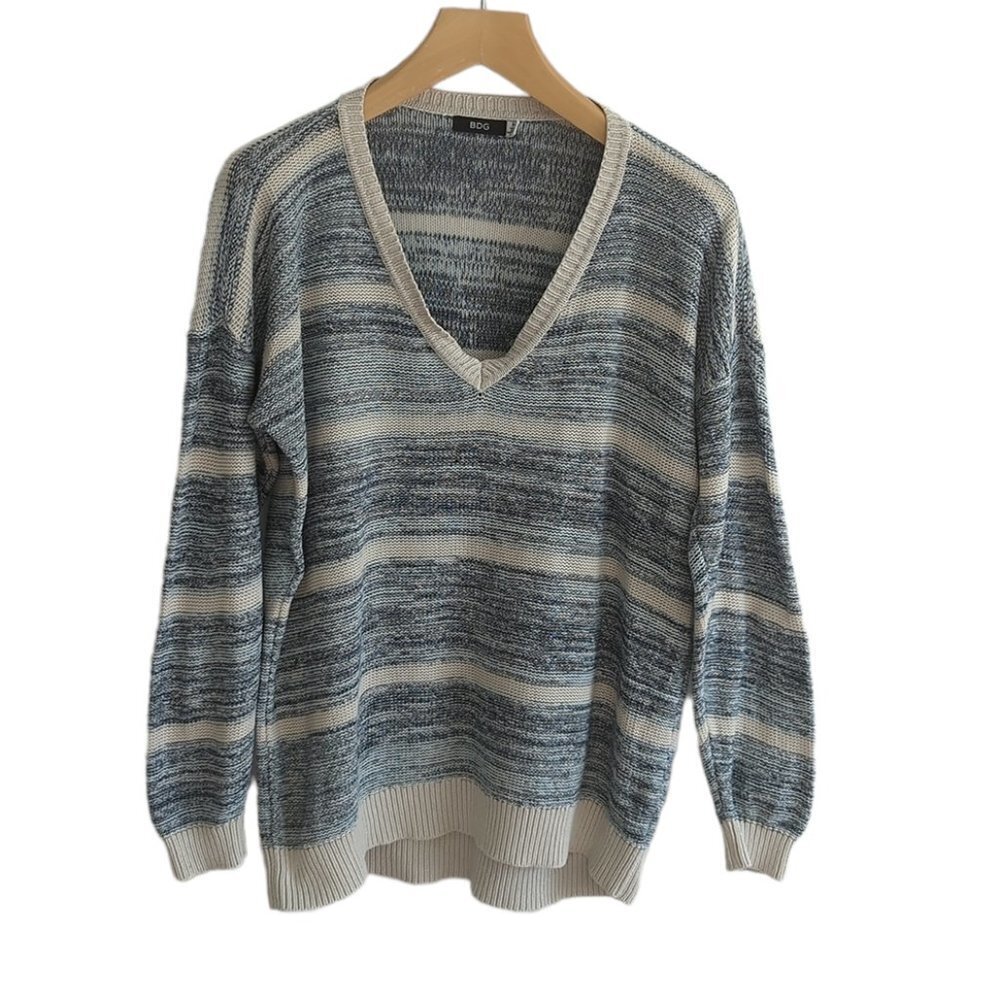 Urban Outfitters BDG Striped V-Neck Sweater